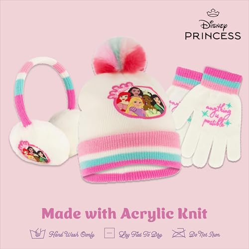 Orejeras de Princesas Disney con boina pack de 3 ideal para regalar a niñas 6