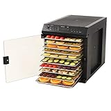 Color: negro. Zora Walter Sonnend?rrer Acero Inoxidable 11 Eins?TZE 480 W Negro Fruit Klarstein D?rrautomat con Digitalanzeige,Transparente T ̈1r with Size:31 x 50 x 37 cm