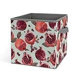 Bacs de rangement pliables : les bacs de rangement cubiques à motif grenade sont faciles à assembler lors de l'utilisation, peuvent être utilisés comme un tiroir, et sont faciles à plier lorsque vous ne vous en servez pas, ne prennent pas de place, et sont faciles à transporter. Idéal pour les bacs de rangement en tissu pour l'organisation.