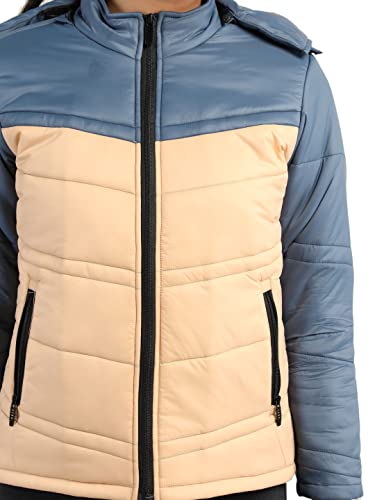 Image of CHKOKKO Women's Winter Quilted Jacket Slate Blue Skin L