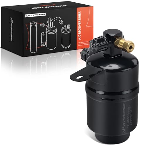 A-Premium Steel Air Conditioning A/C Receiver Drier Compatible with Mercedes-Benz W210 Series E300 1995-1999, E420 1997, E430 1998-2002, E55 AMG 1999-2002, E320 1996-2002, Black