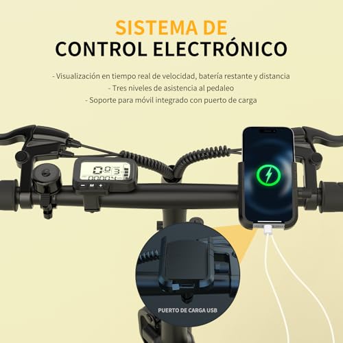 Variante de ESKUTED100 Bicicleta Eléctrica Plegable 16×2.50 36V 13Ah 250W