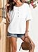Dokotoo Womens Oversized Waffle Knit Tops for Women 2026 Trendy Casual Summer Henley Shirts Short Sleeve Button Up Crewneck Blouses Fashion Solid Color Work Splicing Business Top White Large