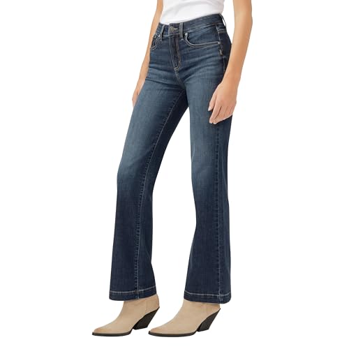 Silver Jeans Co. Women's Avery-Denim High Rise Curvy Fit Trouser Leg Jeans, Luxe Stretch Indigo, 27W x 31L by Silver Jeans Co. - Image 2