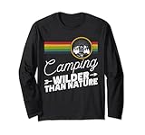Camping Wilder Than Nature - Tienda de campaña para exteriores, estilo retro Manga Larga