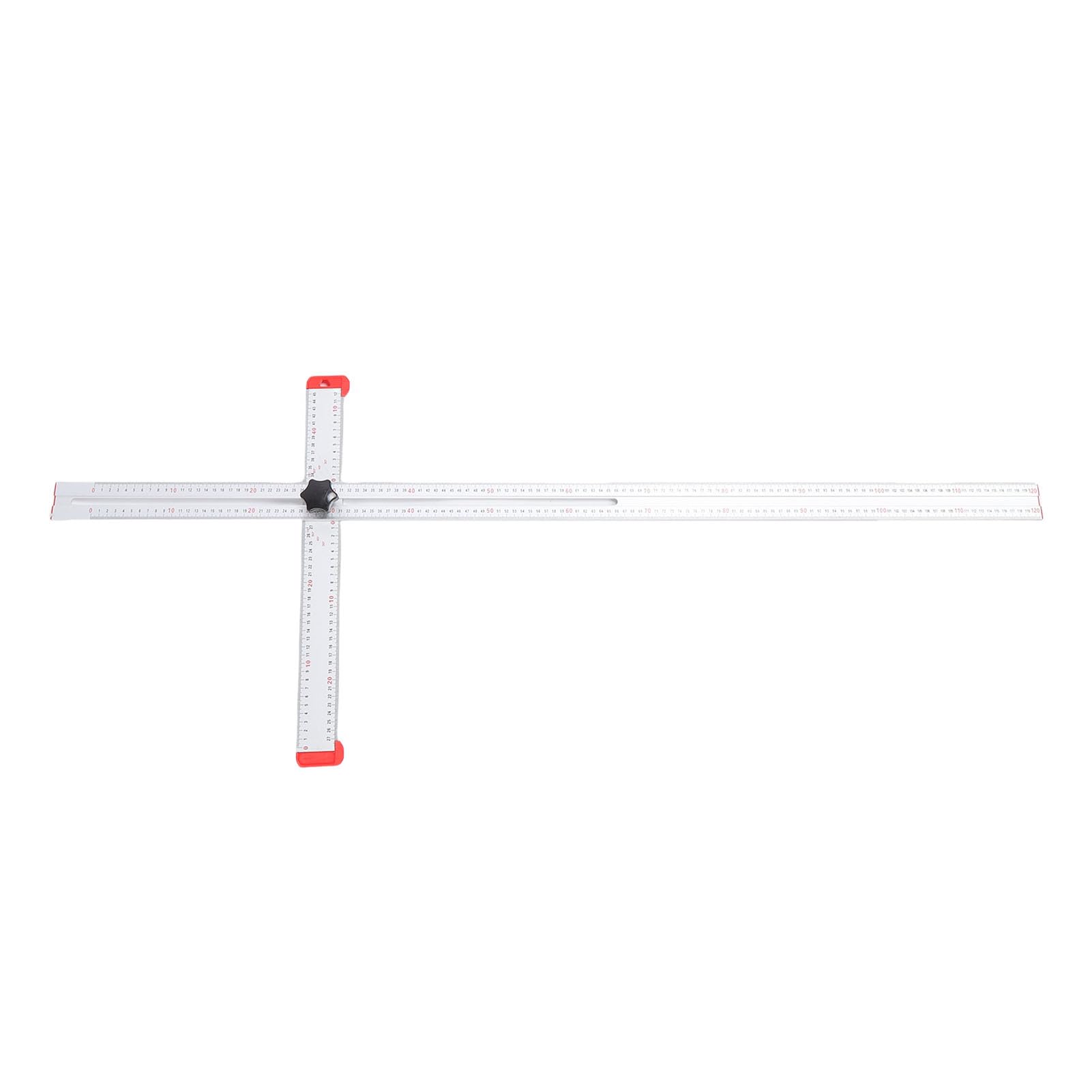 FTVOGUE Squadra a T Regolabile per Cartongesso, Squadra a T Scorrevole in Lega di Alluminio con Scala Doppia Direzionale, Righello per di Marcatura da 120 Cm per Misurazione e Layout di Carpenteria e