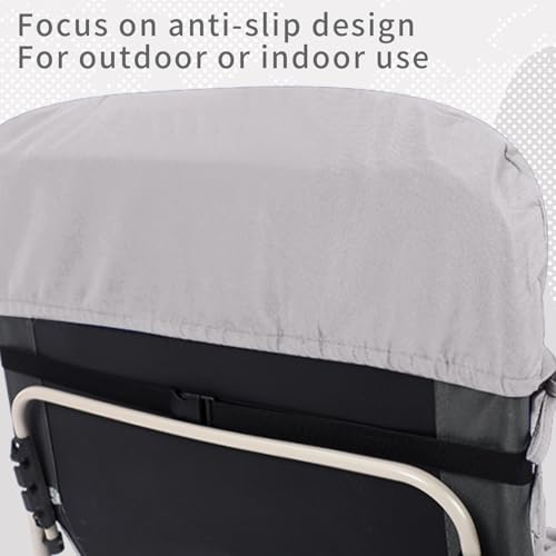 Tudomro Outdoor Chaise Lounge Cushion 66x21x4'' Waterproof & Fade-Resistant Patio Pool Chaise Lounge Cushion Headrest Pillow Tie Replacement Rocking High Back Chair(Light Gray,Set of 2) by Tudomro - Image 8