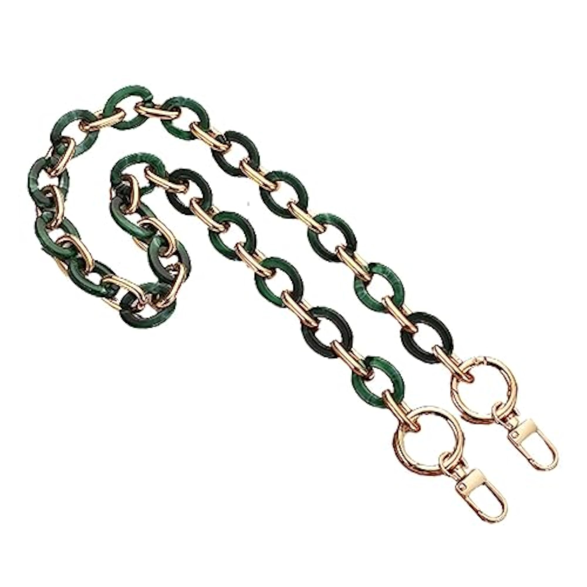 Acrylic Alloy Bag Chain Strap Durable Replacement Trips Commuting Street Green 60cm