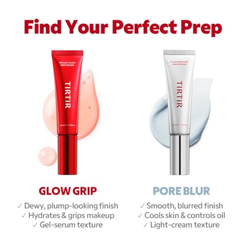 Image of TIRTIR Reflect Glow Prep Primer | Luminous K-Beauty Skincare Primer, 95% Skincare, Clinically Proven Glow, Non-Sticky Grip, All Skin Types, (30ml, 1.01fl.oz)