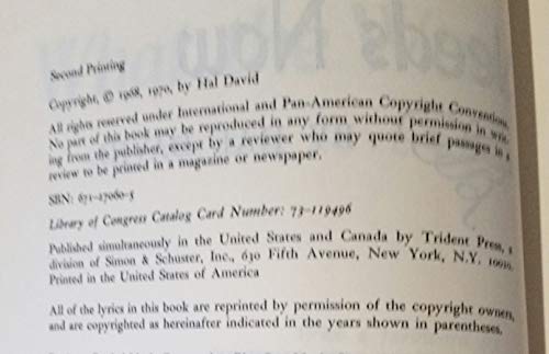 What the World Needs Now and Other Love Lyrics B0006BVTWG Book Cover