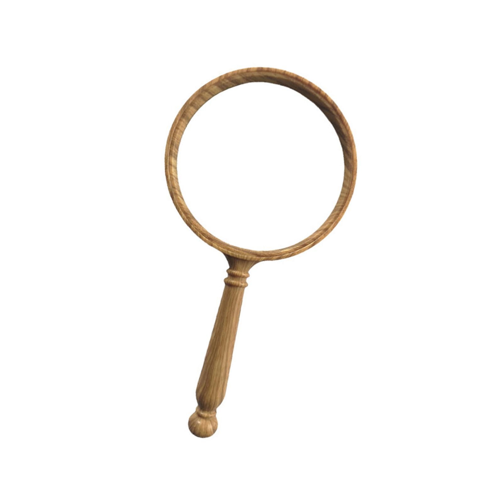 Magnification 10X Glass Lens Magnifier Electric Wood Design Ergonomic Grip Handheld Magnifier for Senior Readers Handheld for
