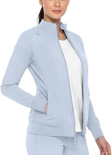 Monarch Uniforms Womens Scrub Jacket Zippered Warm-up Jacket