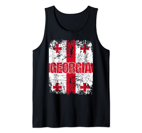 GEORGIA Bandera | Hombres Mujeres Niños GEORGIA Camiseta sin Mangas