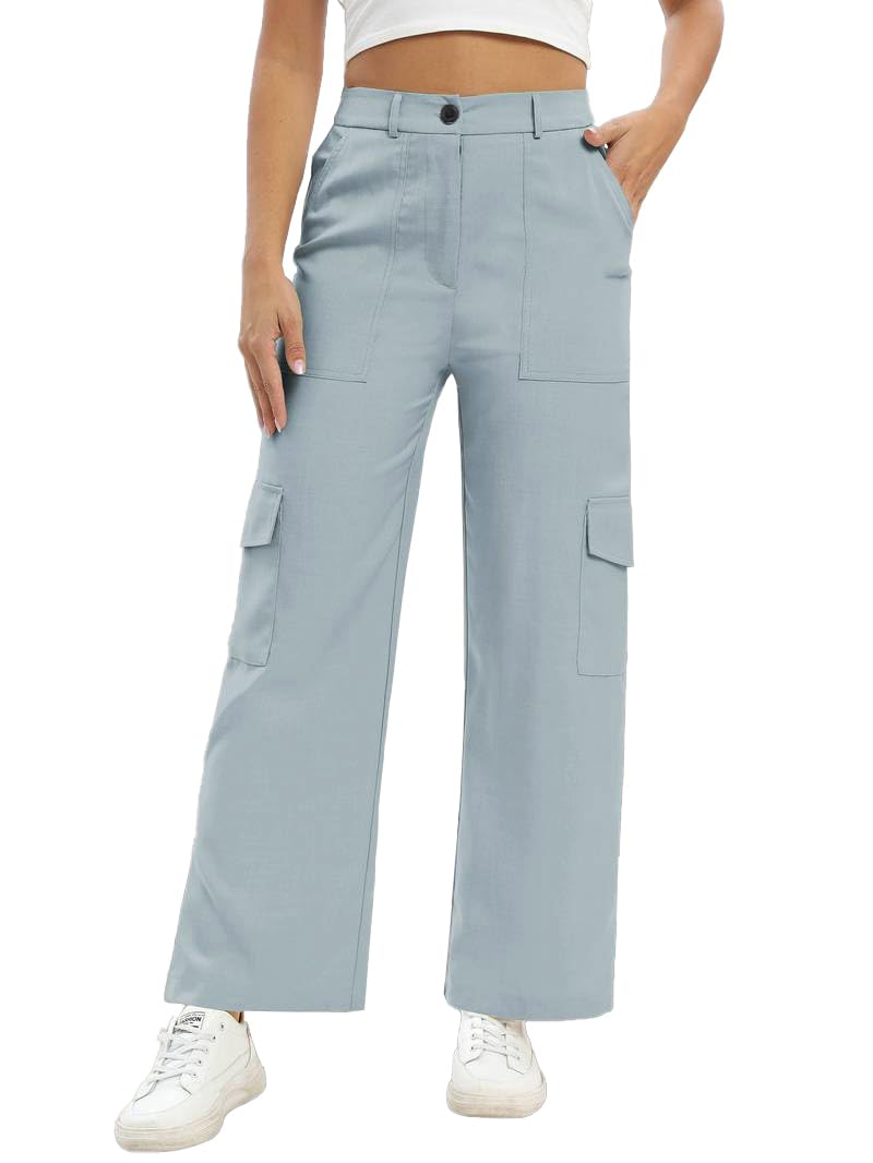 SNITCH Cotton Multi-Pocket Cargo Pant for Women (5191) in neutral