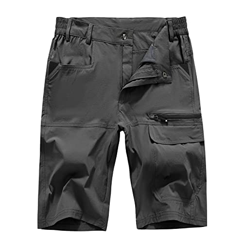 Ysento Men's Golf Cargo Shorts Relaxed Fit Quick Dry Strech Hiking Work Shorts 5 Pockets Dark Grey Size 36 #TOP18
