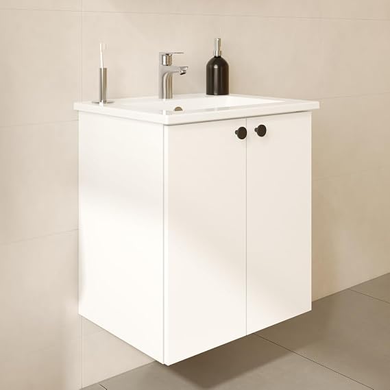 VitrA Shift T20 81002 Sink Cabinet with Lid, Bright White, 60 cm