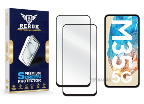 Image of Gorilla Tempered Glass Screen Protector Compatible with Samsung Galaxy M35 [Pack of 2] | Edge-to-Edge, Bubble-Free, Case Friendly, Easy Installation Kit