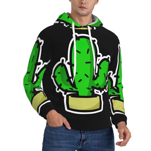 Chandail à capuche cactus pour homme, col rond et coupe décontractée du S au 4X