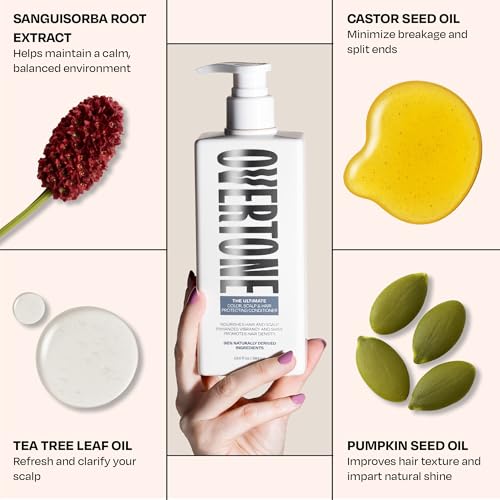 Image of Overtone The Ultimate Conditioner: Hydrating & Strengthening Hair & Scalp Conditioner, Supports Color Longevity, Invigorating Tea Tree & Peppermint, Vegan & Cruelty-Free