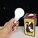 MilesMagic Close Up Comedy Magic Lamp LED Glow in Hand, Push Button Model Gimmick Battery Light Bulb for Magic Trick, White