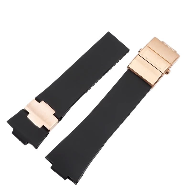 Bracelet montre caoutchouc étanche homme femme noir rose gold