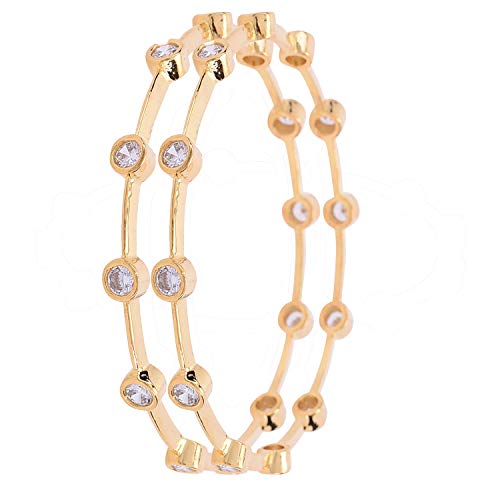 Ratnavali Jewels CZ �W���R�j�A �S�[���h�g�[�� �_�C�������h �C���h �{���E�b�h �X���[�N �E�F�f�B���O �o���O�� �J�_�W���G���[ ���f�B�[�X �ԉ�, ����, �L���[�r�b�N�W���R�j�A