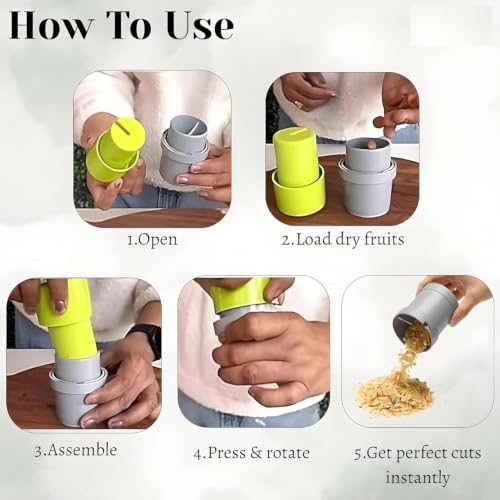 Image of BEYOND BASIC Dry Fruit Cutter, Slicer, Grinder, Chocolate Cutter and Butter Slicer with 3 in 1 Blade Kitchen Tools, Gadgets for Almonds, Cashews etc (Stainless Steel, 1 Piece)
