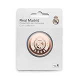 MOCIWORLD - Real Madrid - Moneda edición Especial con Escudo y año de su fundación 1902 - Coleccionable - Cobre - Producto Oficial