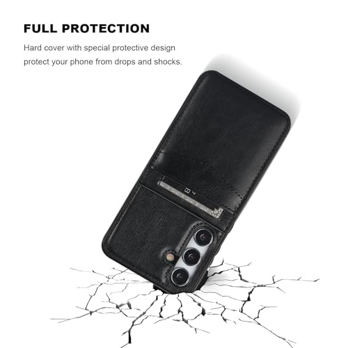 KIHUWEY for Samsung Galaxy S24 Plus Case Wallet with Credit Card Holder, Flip Premium Leather Magnetic Clasp Kickstand Heavy Duty Protective Cover for Samsung Galaxy S24 Plus 6.7" (Black) by KIHUWEY - Used condition - Image 6