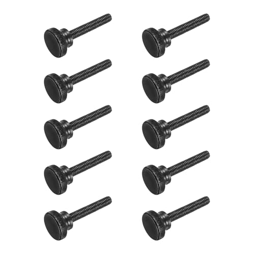 Boulons moletés M8 x 45mm Quarkzman en acier noir avec poignées à épaulement