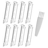 Nextpal 8-Pack Replacement Heads, Replacement Accessories for Flawless 2.0 Facial Hair Remover, Upgraded Exfoliation Blades with Safety Micro-Guards, Includes Cleaning Brush