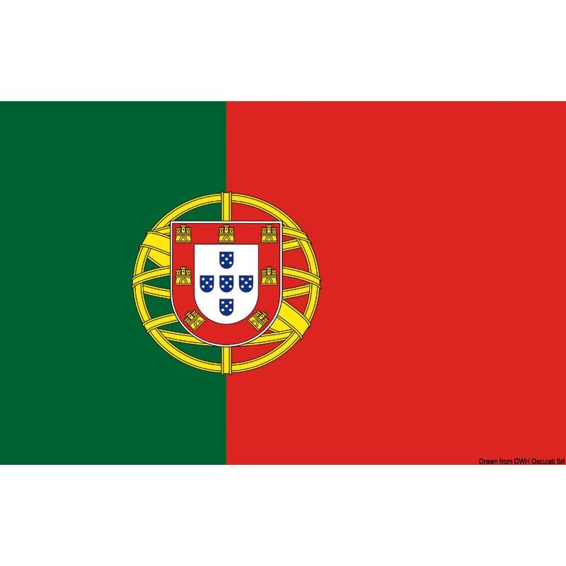Pavillon Portugal Osculati maille marine résistante aux UV 50 x 75 cm