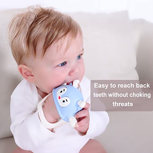 Smily Mia Penguin Buddy And Reindeer 2 In 1 Set For All Teething Needs, Light Blue #TOP4