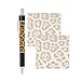 Pen and Sticky Note Pads - Stationery Gift Set - Wildlife Theme Design - Paper Memo Office Business School Supplies (Leopard Animal Print)