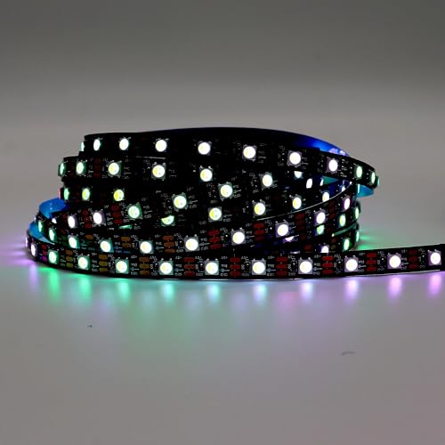 Image of DC5V SK6812 (Similar WS2812B) RGBW RGB+Warm White LED Strip Light 60leds /Pixels /m Individually Addressable 4Color in 1LED Dream Color(16.4ft(5m) 300leds, IP30) (No Adapter or Controller)