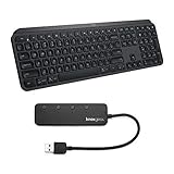 Logitech MX Keys Advanced Wireless Illuminated Keyboard with Knox Gear 4 Port USB Hub Bundle (2...