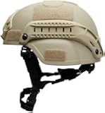 MICH Airsoft Helmet with Side Rails and NVG Mounts for Outdoor Activities Such As Airsoft, Paintball, CS Games, Etc.