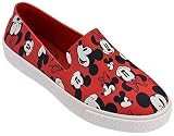 Mocassim feminino Melissa Ground + Mickey, Red/White, 7