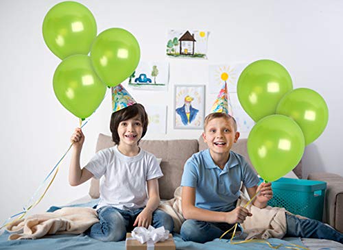 Treasures Gifted Metallic Lime Green Balloons - Light Green Balloons, Latex Party Balloons - Neon Green Balloons - Apple Green Balloons 12 Inch - Green Metallic Balloons - 72 Green Latex Balloons #TOP3
