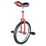AW Red 18' Inch Wheel Unicycle Leakproof Butyl Tire Wheel Cycling Outdoor Sports Fitness Exercise Health