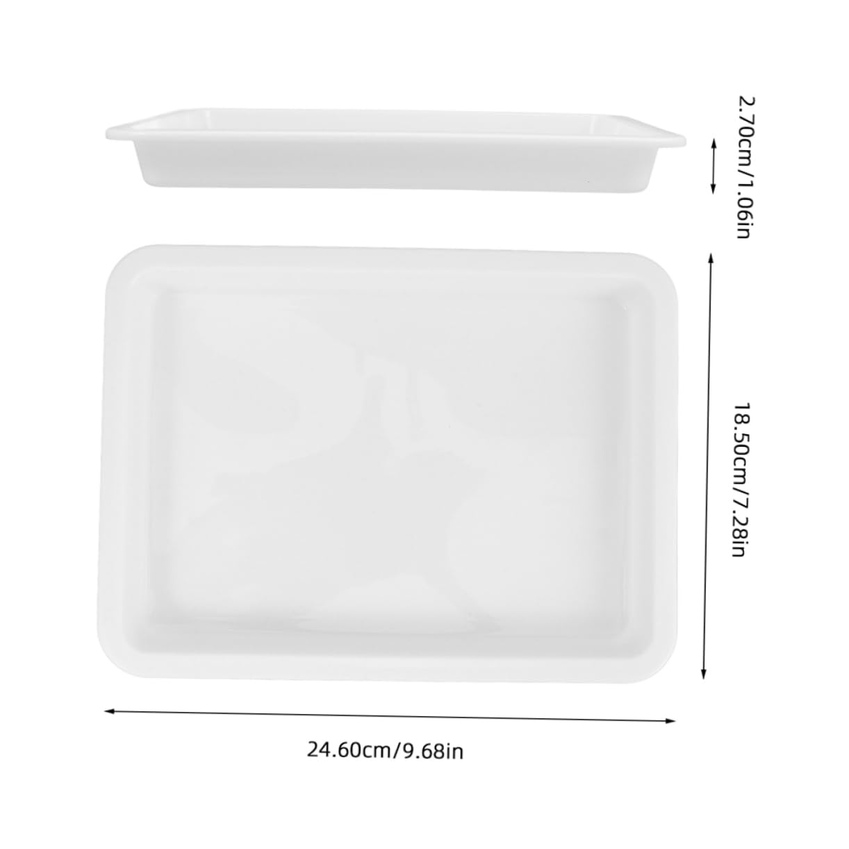 Alipis 4Pcs Plastic Laboratory Trays Acid Alkali Resistant Sample Containment Trays Leakproof Design for Scientific Experiments Industrial Use Storage Plates for Teaching Supplies