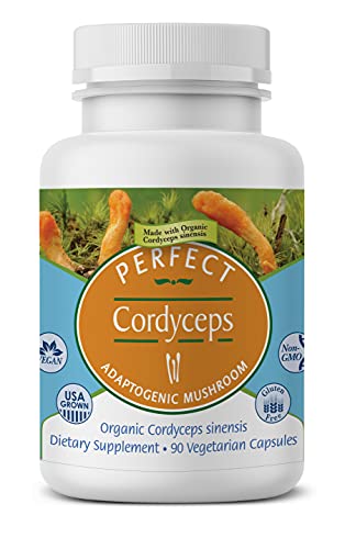 Perfect Supplements – Perfect Cordyceps – 90 Vegetable Capsules – Organic Adaptogenic Herbal Supplement – Increases Energy, Endurance & Strength Perfect Supplements – Perfect Cordyceps – 90 Vegetable Capsules – Organic Adaptogenic Herbal Supplement – Increases Energy, Endurance & Strength