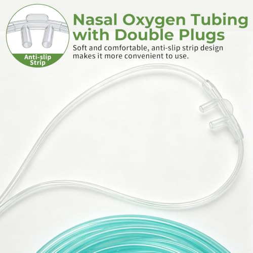 Image of 16Ft Adult Oxygen Nasal Cannula,Ultra Soft Oxygen Tubing, 5 Pack