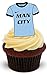 Produktbild MANCHESTER CITY FUßBALL TRIKOT - 12 essbare hochwertige stehende Waffeln Kuchen Toppers - FOOTBALL SHIRT MANCHESTER CITY