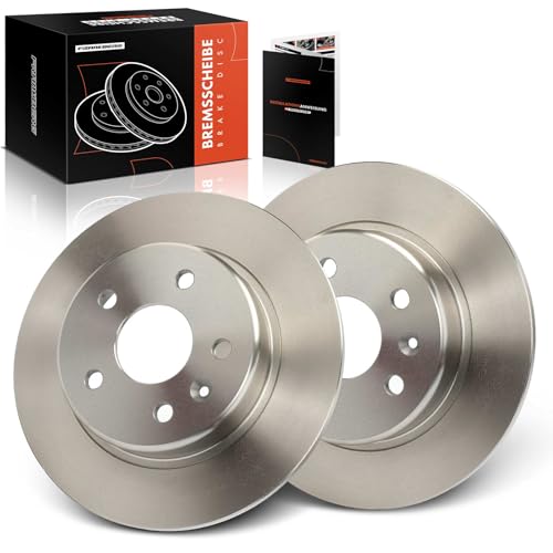 Image of Frankberg Brake Disc Set incl. 2x Discs Rear Solid Ø264mm Compatible with Astra K Sports Tourer B16 Astra K B16 Ampera-E F17 Replace# 13514612, 13509119
