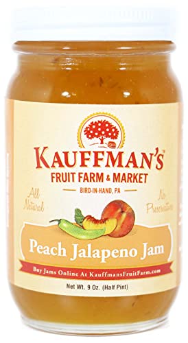 Kauffman Orchards Peach Jalapeno Jam, All Natural, No Preservatives, 9