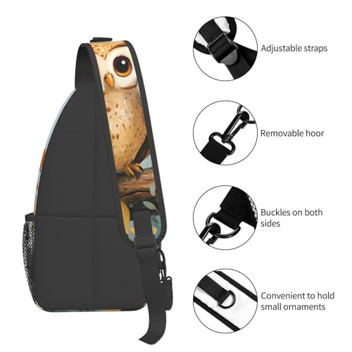 Morrales de bandolera con diseño búho para adultos unisex miniatura 5