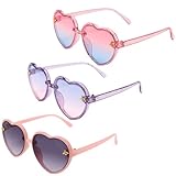 DRESHOW Kids Sunglasses Heart Shape Glasses for Girls Boys Outdoor Beach Holiday Cute Eyewear Party Accessories