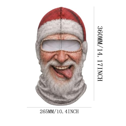 Ski Mask Funny Realistic Face Balaclava 3D Printed Full Face Cover | Old Man Ski Mask with Neck Coverage, Novelty Face Cover for Outdoor Skiing, Windproof Warm Winter Headwear Unisex — view 2