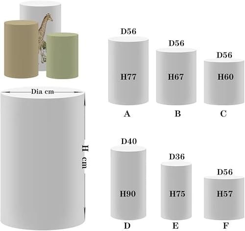 Miniatura 2 de Cubiertas de pedestal temáticas de animales salvajes de la selva para decoración de fiesta de baby shower cubierta de zócalo de animales de la selva